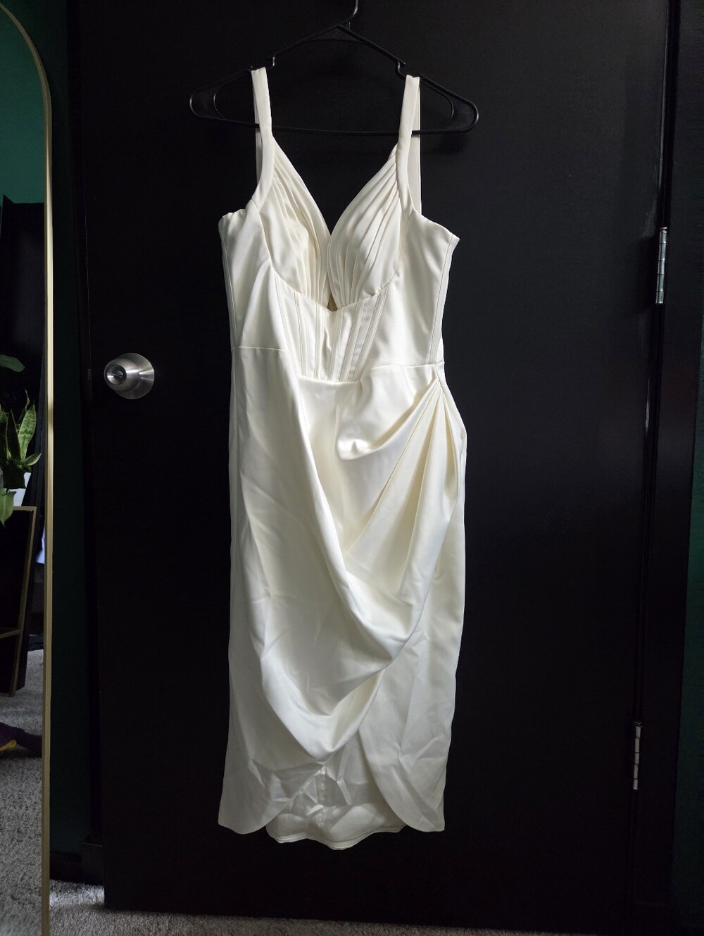 House Of CB Ivory Draped Midi Dress - Women